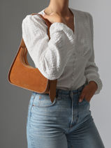 Schoudertas La Suite Leder Paul marius Oranje la suite VICTXSUI-vue-porte